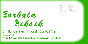 borbala miksik business card